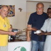 Consegna dello strumentario sanitario 1 trapano ortopedico ed 1 sega togli-gesso al Direttore Amministrativo dell'Aber Hospital Sr Rosemary