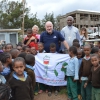 Con i bambini della Scuola di Benedetta all'inaugurazione del punto acqua di Hosanna