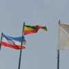 Le bandiere di Etiopia Regione e Smiling Center Town