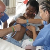 Equipe medica con treccine