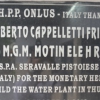 la targa ricordo per gli  sponsor amici del Dr Roberto Cappelletti e MGM Motori Elettrici di Serravalle Pistoiese