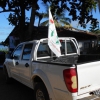 La bandiera HHPP issata sul pickup di Roberto