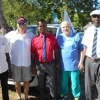Il Dr George e Roberto con Capo Villaggio , Sindaco e Vice Sindaco di Nosy Be